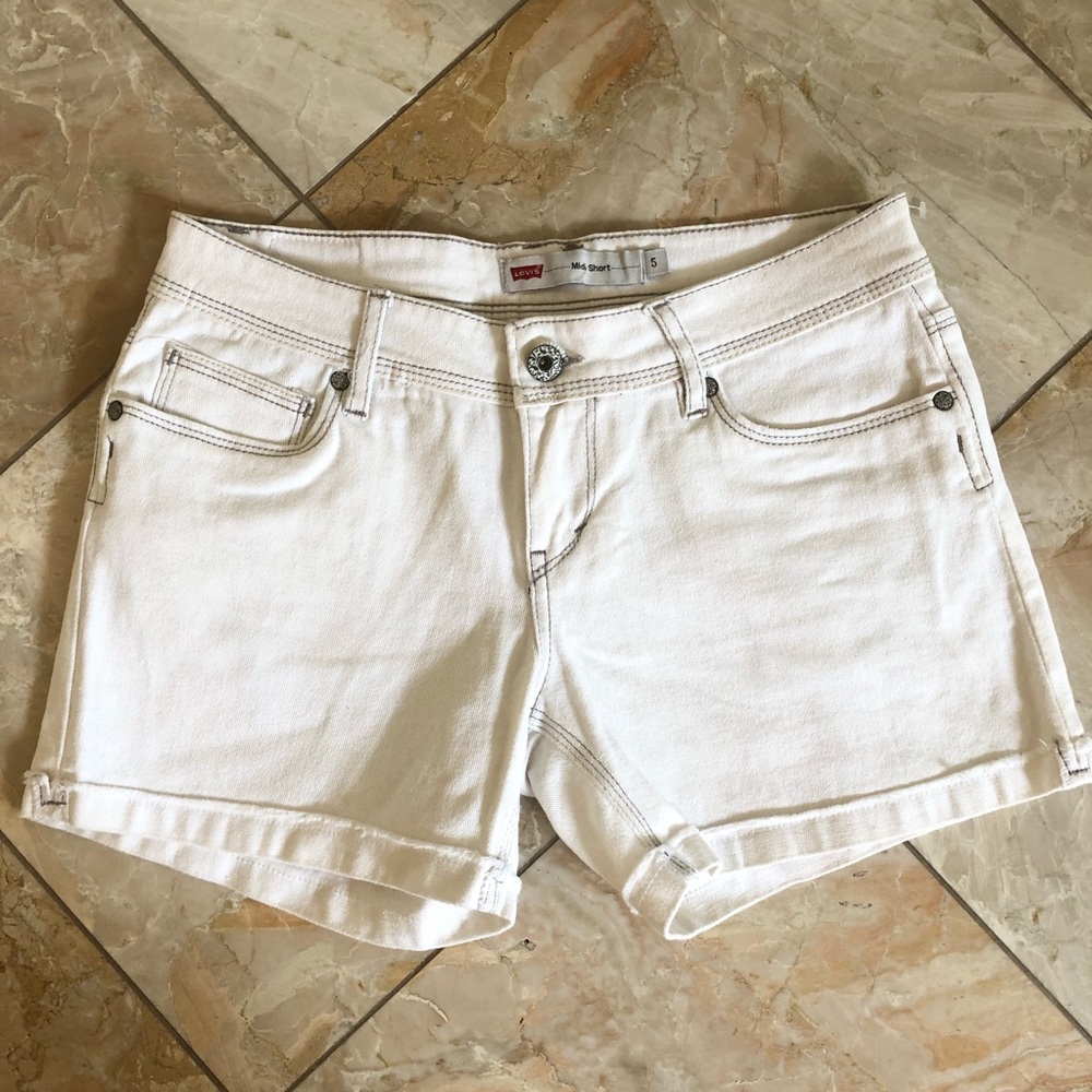 Vintage White Levi jean shorts